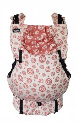 IN Red Spirals - sada carrier, drool pads, pouch