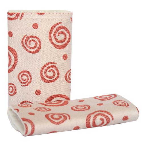 Teething drool pads Red Spirals