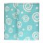 Teething drool pads Turquoise Spirals inverse