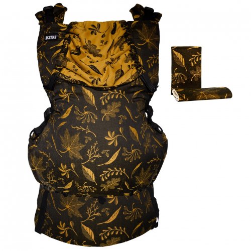 MAXI Autumn Dark - set carrier, drool pads, pouch - waist belt type: firm waist belt filling