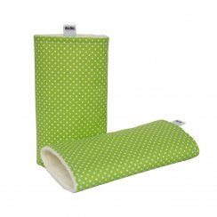 Teething drool pads Green with dots