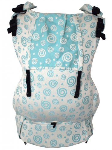SIMPLE Turquoise Spirals - set carrier, drool pads, pouch