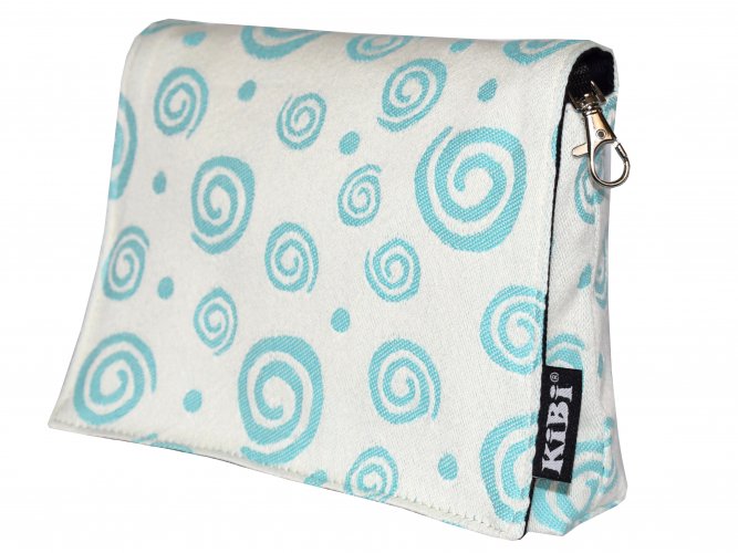 SIMPLE Turquoise Spirals - set carrier, drool pads, pouch