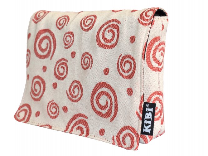 SIMPLE Red Spirals - set carrier, drool pads, pouch