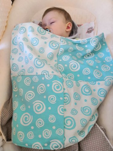 Mazlící dečka - ňuňánek - Barva: Turquoise Spirals